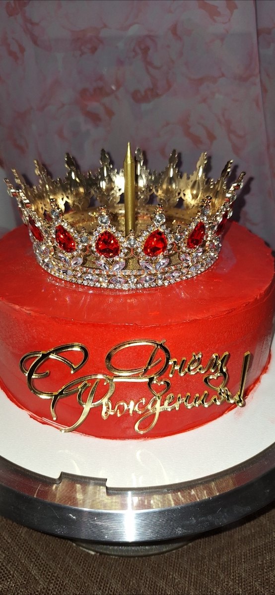 Топпер «С днем рождения! звездочки», Зеркальное золото, 120×60 мм — фото 15