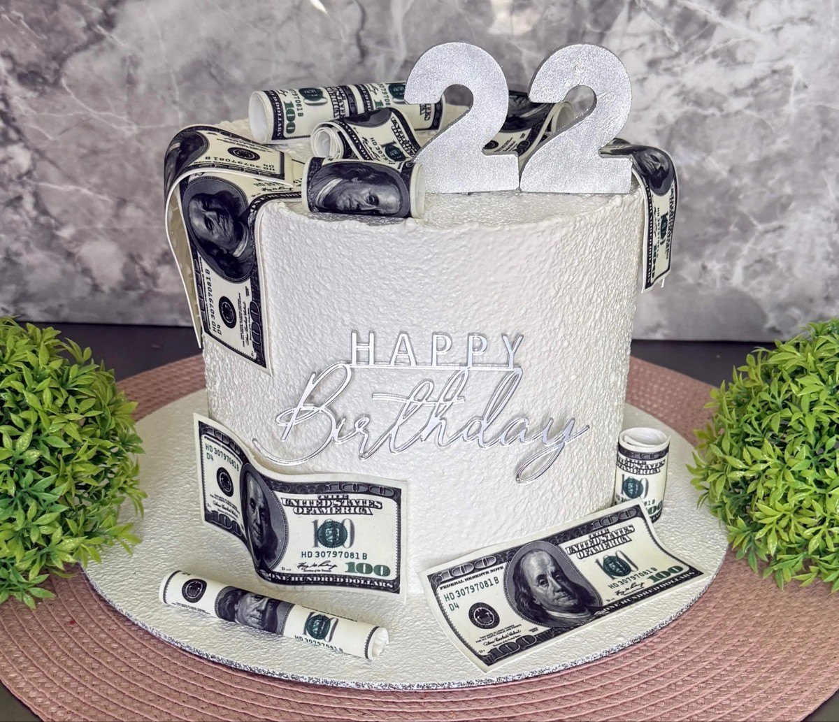 Топпер «Happy Birthday 1шт + 3шт сердечки», Зеркальное серебро, 120×60 мм — фото 7