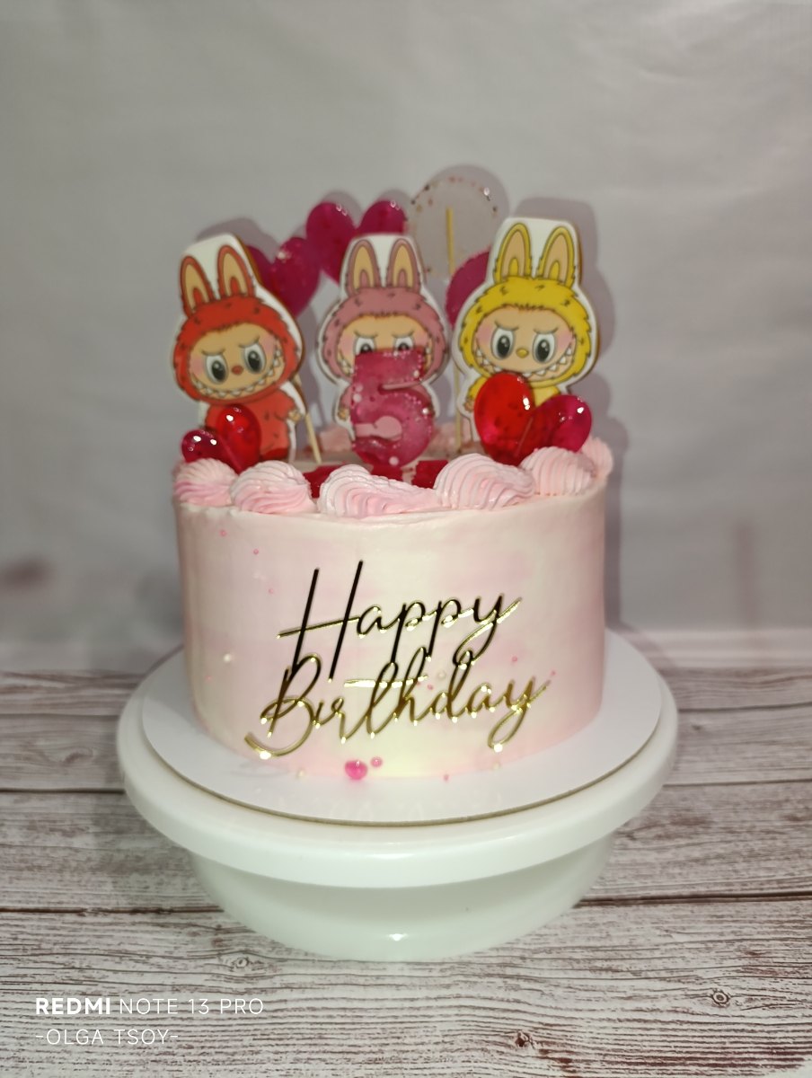 Топпер «Happy Birthday 1шт», Зеркальное золото, 120×80 мм — фото 8