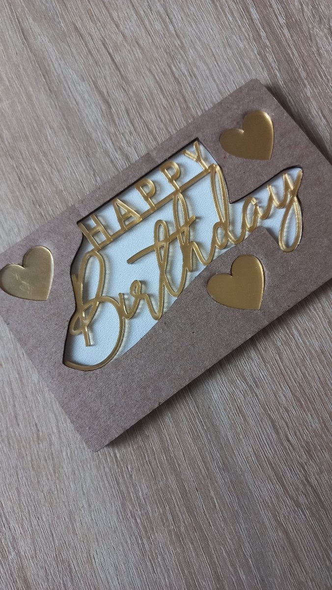 Топпер «Happy Birthday 1шт + 3шт сердечки», Зеркальное золото, 120×60 мм — фото 15