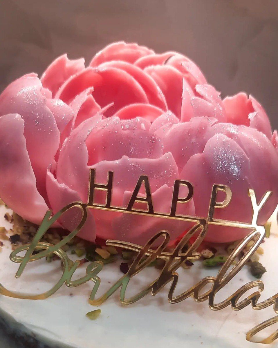 Топпер «Happy Birthday 1шт + 3шт сердечки», Зеркальное золото, 120×60 мм — фото 17