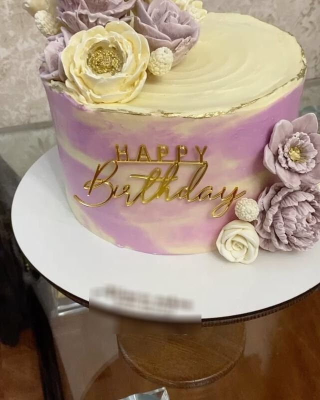 Топпер «Happy Birthday 1шт + 3шт сердечки», Зеркальное золото, 120×60 мм — фото 9